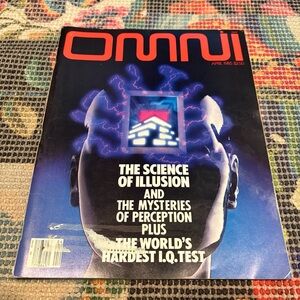 Vintage OMNI Magazine April 1985 The Science of Illusion Retro IQ Test Mysteries